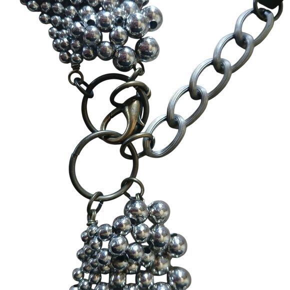 Pam Hiram Anthropologie Faux Pearl Crystal Peter Pan Collar Choker Necklace - Picture 9 of 14